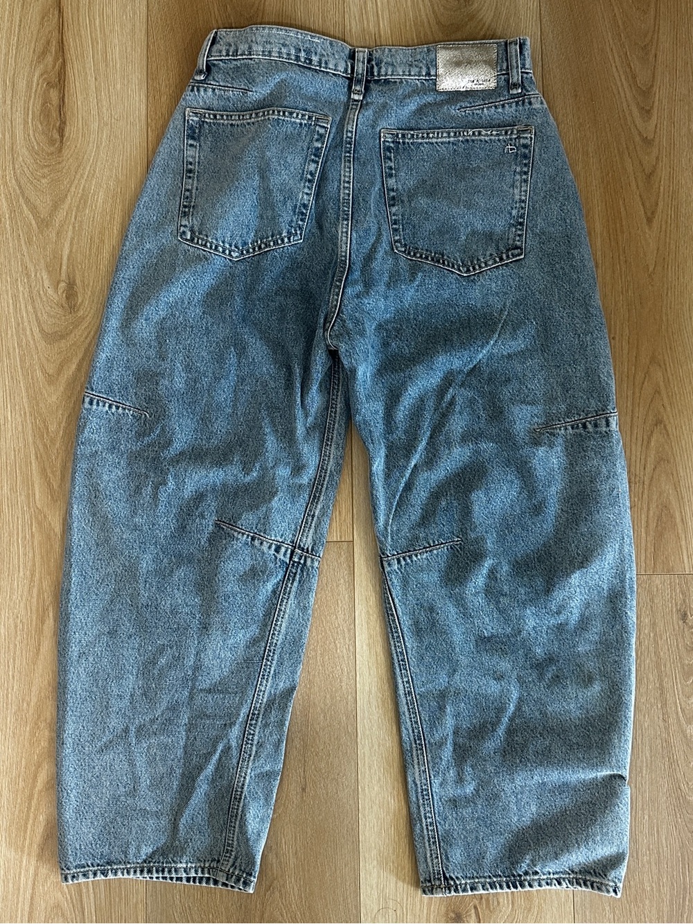 Charlie Flower Crystal High Waist Ankle Barrel Jeans - Picture 10 of 16
